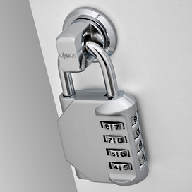  Nut mounting, front & Padlocks (Optional).